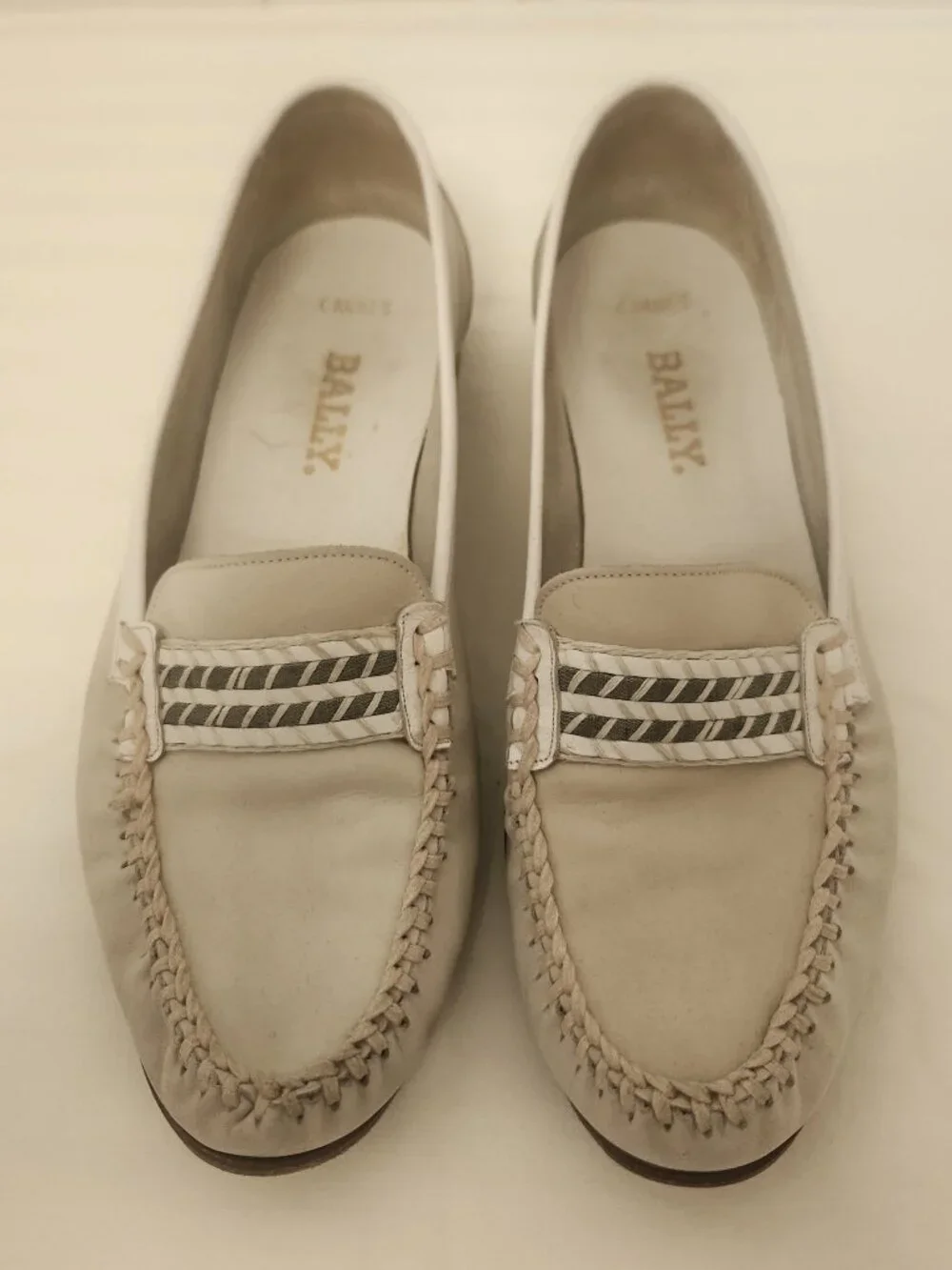Bally men's loafers 10.5 two tone Cannes model Italy